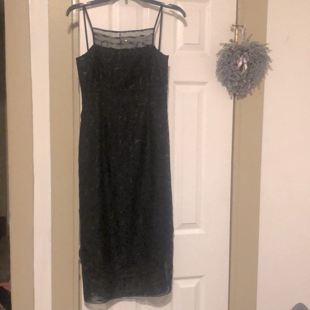 Designer Elizabeth Fillmore black/gold dress